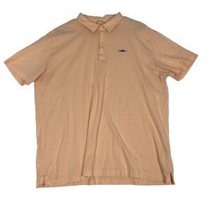 Patagonia Polo Shirt Mens Size XL Light Orange 100% Organic Cotton Lightweight